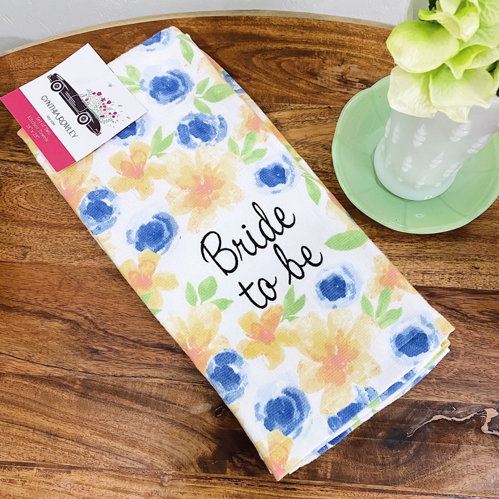 (2) Cynthia Rowley “Bride to Be” Kitchen Towels